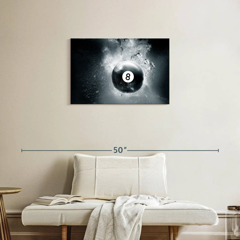 Goutte d'eau Senne Eight Ball, H 20 po x l 30 po
