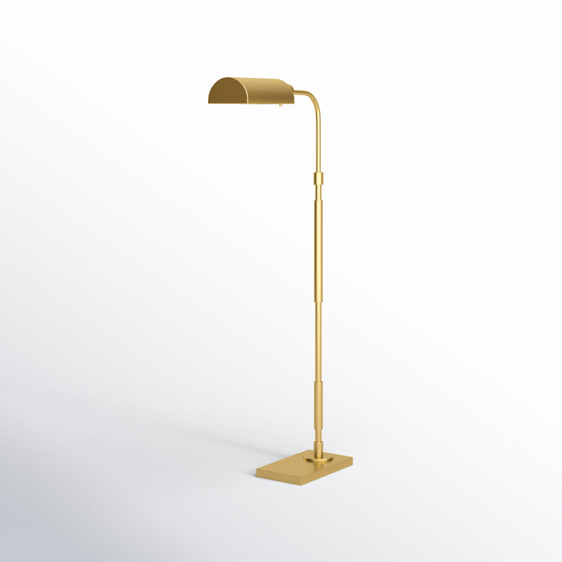 Kenyon Task Floor Lamp, Burnished Brass