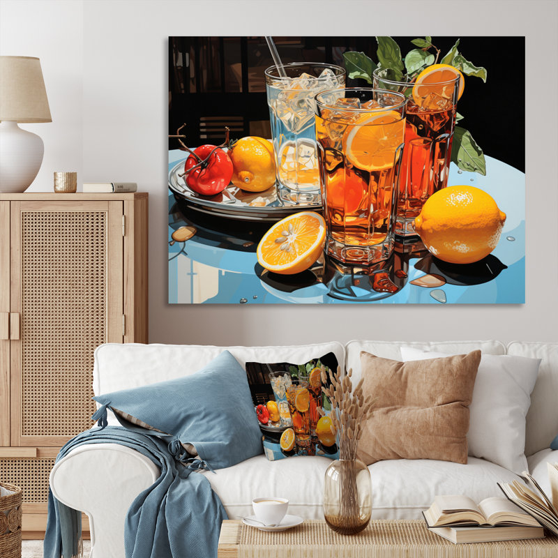 Cocktail Symphony III sur impression sur toile, Toile tendue, H 24 po x l 32 po x P 1 po