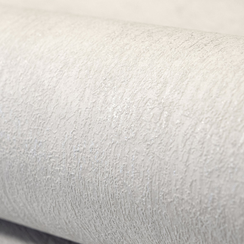 Feel Metallic Scratched Plaster Effect 33' L x 21" W Wallpaper Roll, Cream