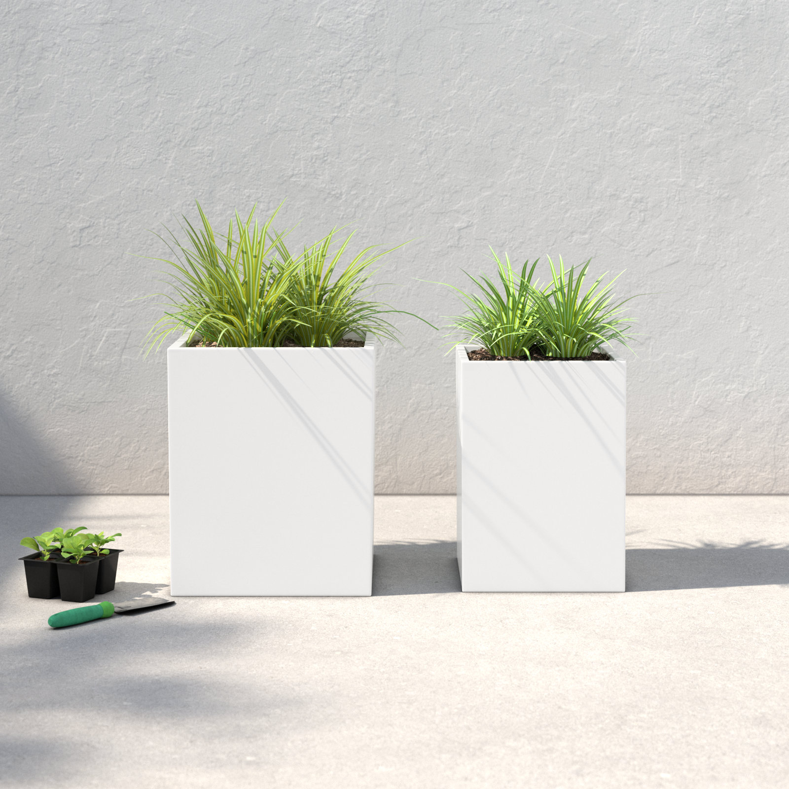 Etha 6" Planter Box, White