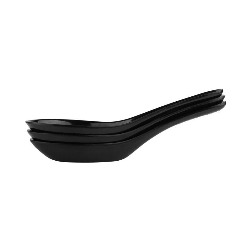 Cuillère à soupe asiatique Zen, Noir