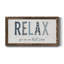 Relax - art textuel sur toile encadré-1880241098