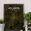 « atlanta city map », reproduction d’impression sur affiche en contraste-31736408
