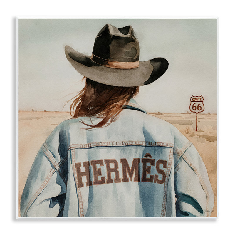  Art mural sur toile Trendy Cowgirl in Desert par Amanda Greenwood