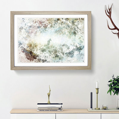Horse in the Mist in Abstract - Framed Print
