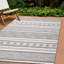 Tapis intérieur / extérieur gris / blanc Watkinsville-101071666