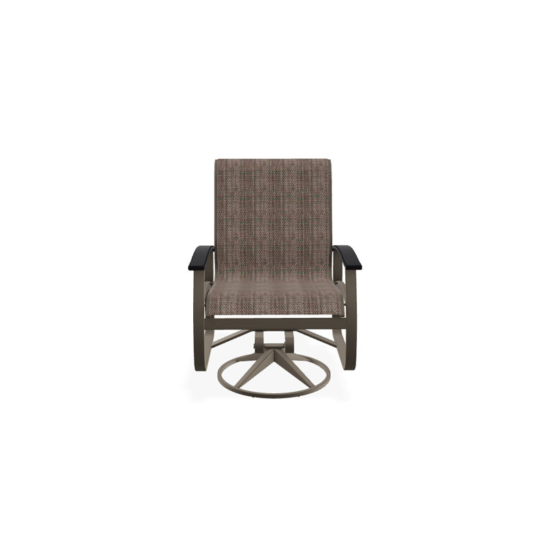 Belle Isle Outdoor Dining Armchair, Beacon Taupe Sunbrella®, Black P70, Textured Graphite