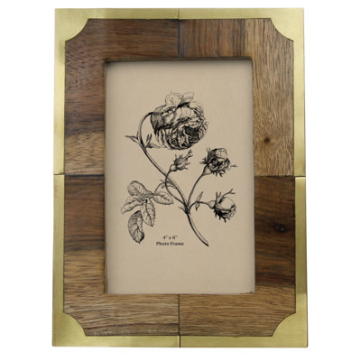 Teak & Brass Frame - 4X6