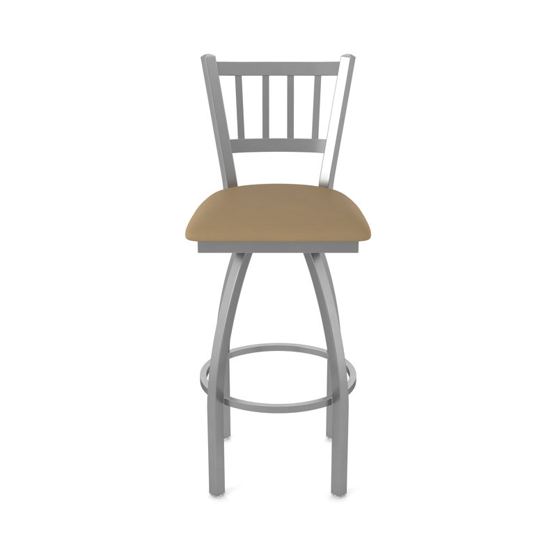 Tabouret pivotant 810 Contessa, Vinyle - sable Canter, Acier inoxydable, Tabouret de bar (siège d'une hauteur de 30 po)