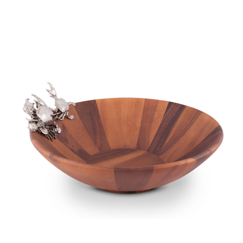 Sea And Shore Wood Salad Bowl
