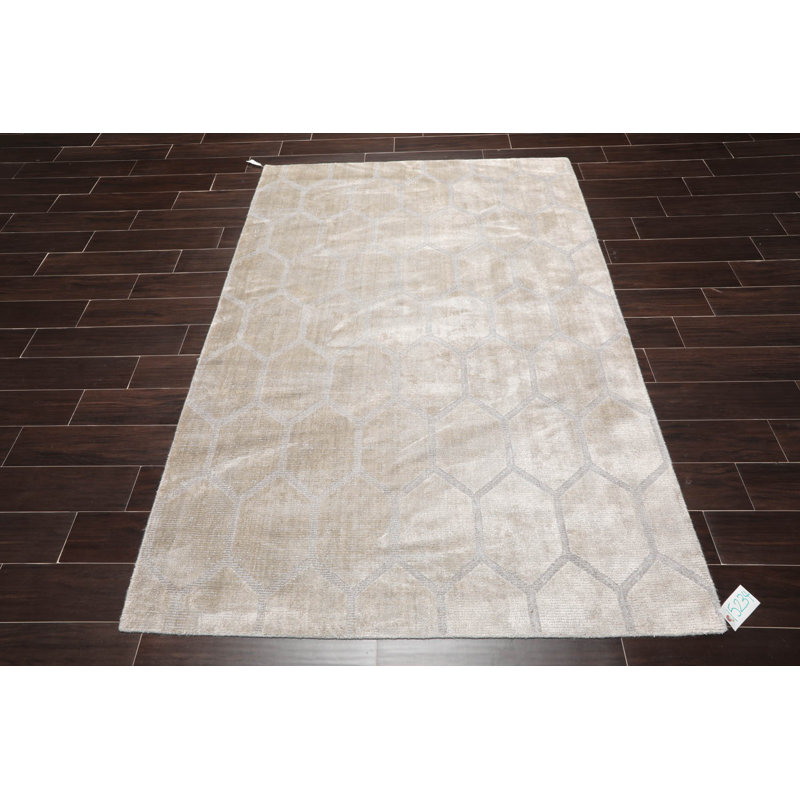 Viscose Geometric Indoor Rug