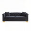 Boneless Classic Modern Chesterfield Sofa with Velvet and Rolled Arms, Three-Seater-2066216813
