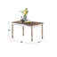 Table de salle à manger de style transitionnel 1 pièce blanc antique avec plateau de table rectangulaire en chêne