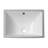 18.5"x13.5" White Ceramic Rectangular Undermount Bathroom Sink with Overflow