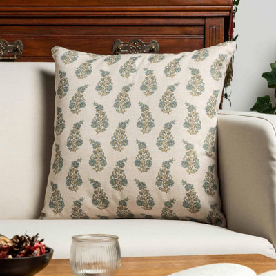 Floral Blue Throw Cushion