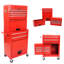 6 rangements à outils verrouillables en métal - rouge pour garage atelier de réparation avec serrure et roulettes-336431261