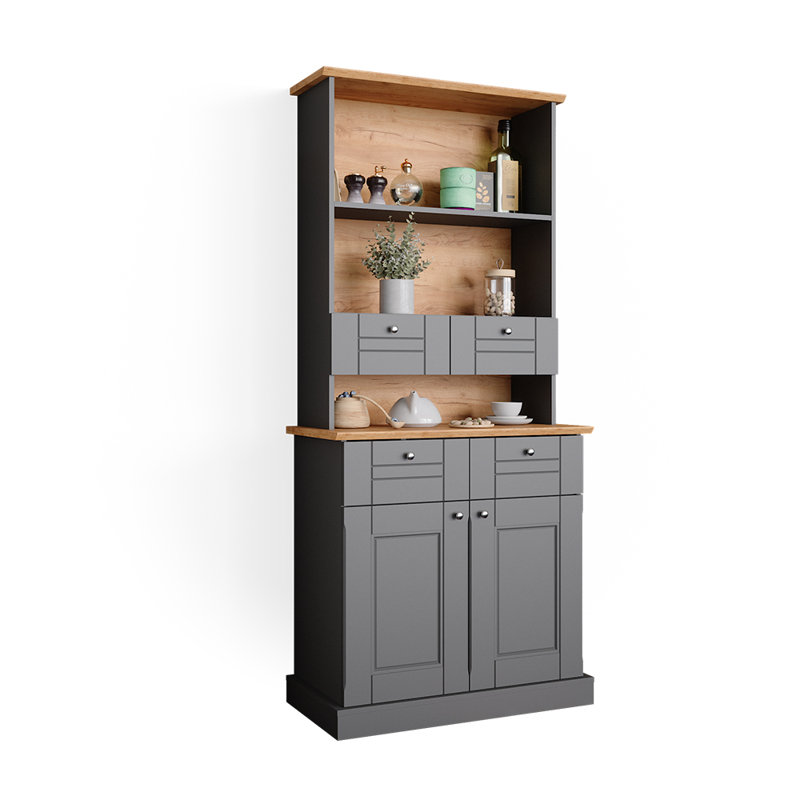 North 186.2cm Kitchen Pantry, Grey/Sonoma