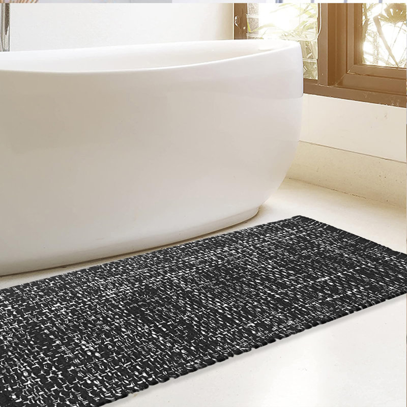 TAPIS DE GAUFRE, L 60 po x l 24 po , Noir / blanc