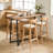Industrial Counter Height Bar Table, 62.99-Inch Solid Wood Pub Table For Dining Room, Kitchen