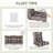 2 Piece 4" Thick Chair Cushion Indoor and Outdoor Seat / Back Cushions with Straps-381203177