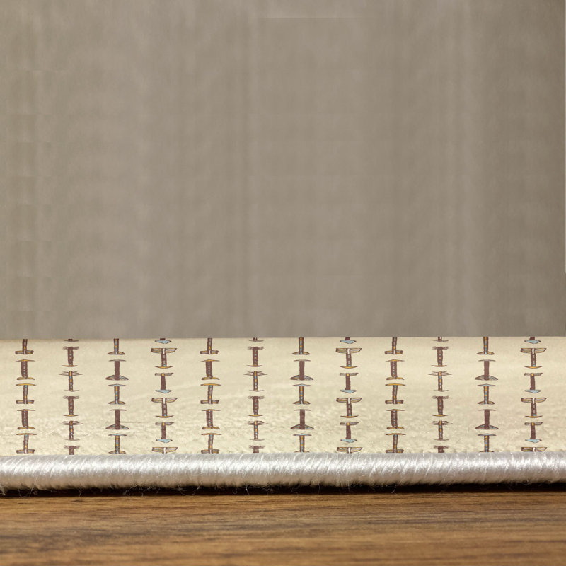 Tapis beige/brun, Rectangle 5 pi 2 po x 7 pi 6 po