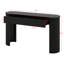 Console moderne avec design cannelé, plateau ovale et 2 tiroirs-555336712