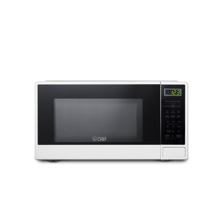 COMMERCIAL CHEF 1.4 Cubic Foot Microwave with 10 Power Levels, Small  Microwave with Push Button, 1100 Watt Microwave with Digital Control  Panels