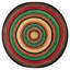 Tapis tressé antique américain Happy Jewel Tone
