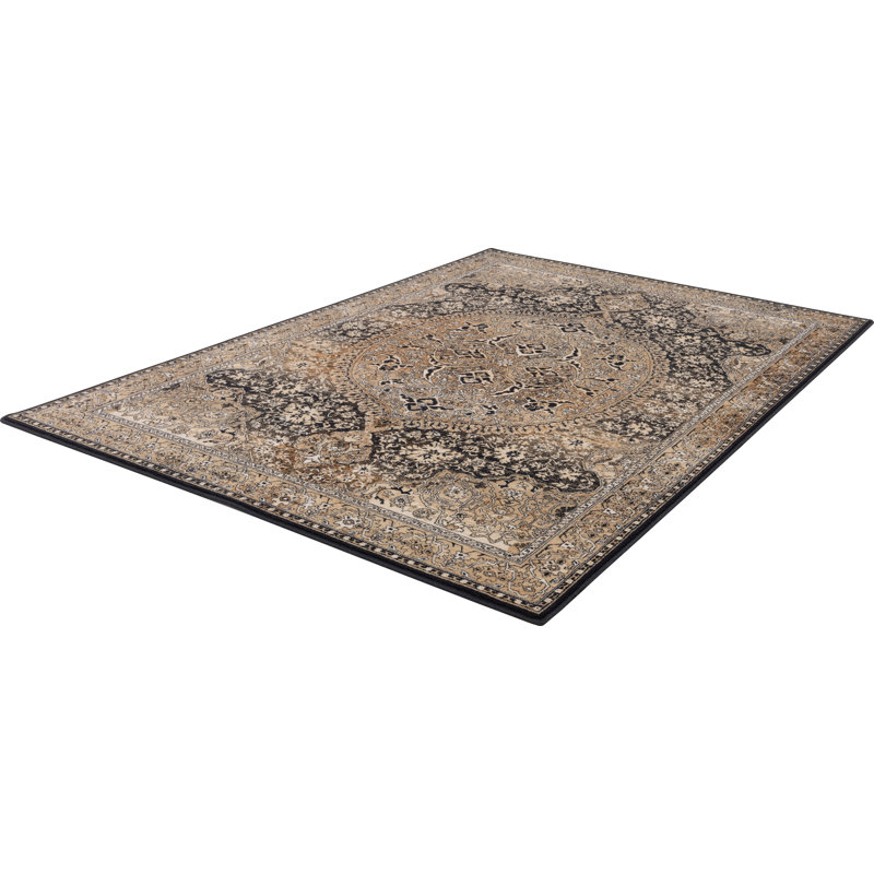 Ava Power Loom Copper/Yellow/Black Rug by Agnella, Rectangle 200 x 300cm