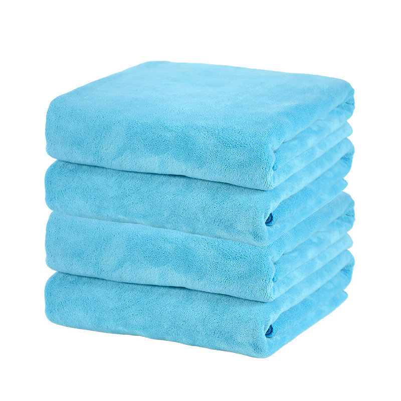 Microfiber Bath Towel Set for Bathroom,4 Pieces 30" x 60", Light Blue