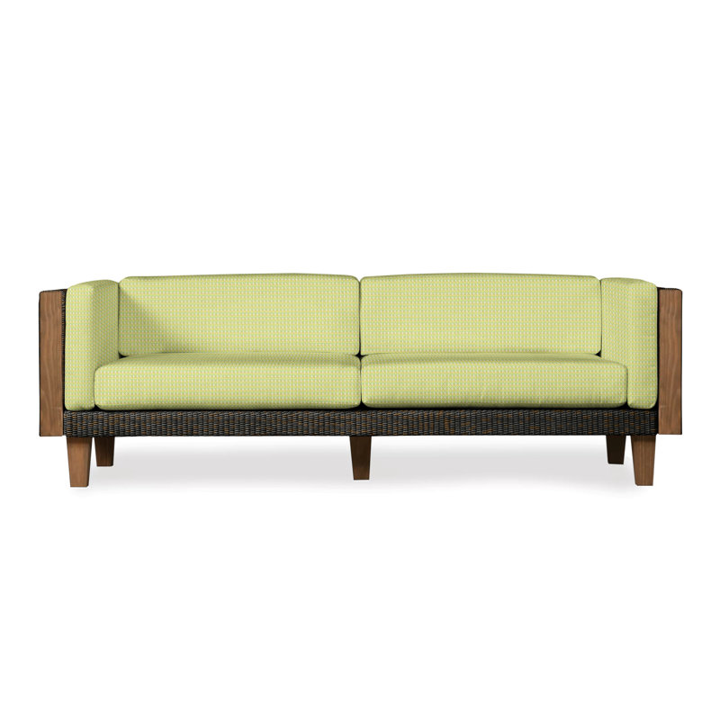 Catalina Outdoor 3 - Seat Patio Sofa, Mink, Beach Navy