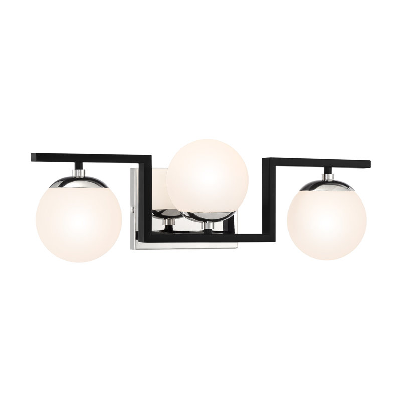 Éclairage pour salle de bain 3 lumières à DEL à intensité variable noir Earnease