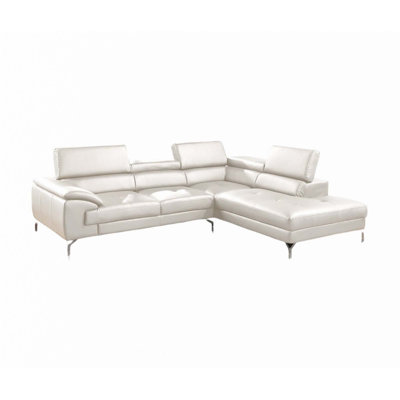Faux Leather Sectional Couch 2pc Set