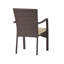 Chaises de patio rembourrées, ensemble de salle à manger d'extérieur moderne en osier brun