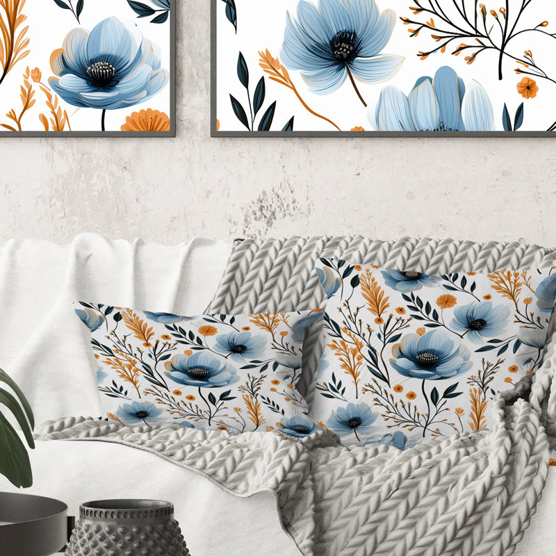 Motif floral Watercolor Whimsy - imprimé floral, H 18 po x l 18 po