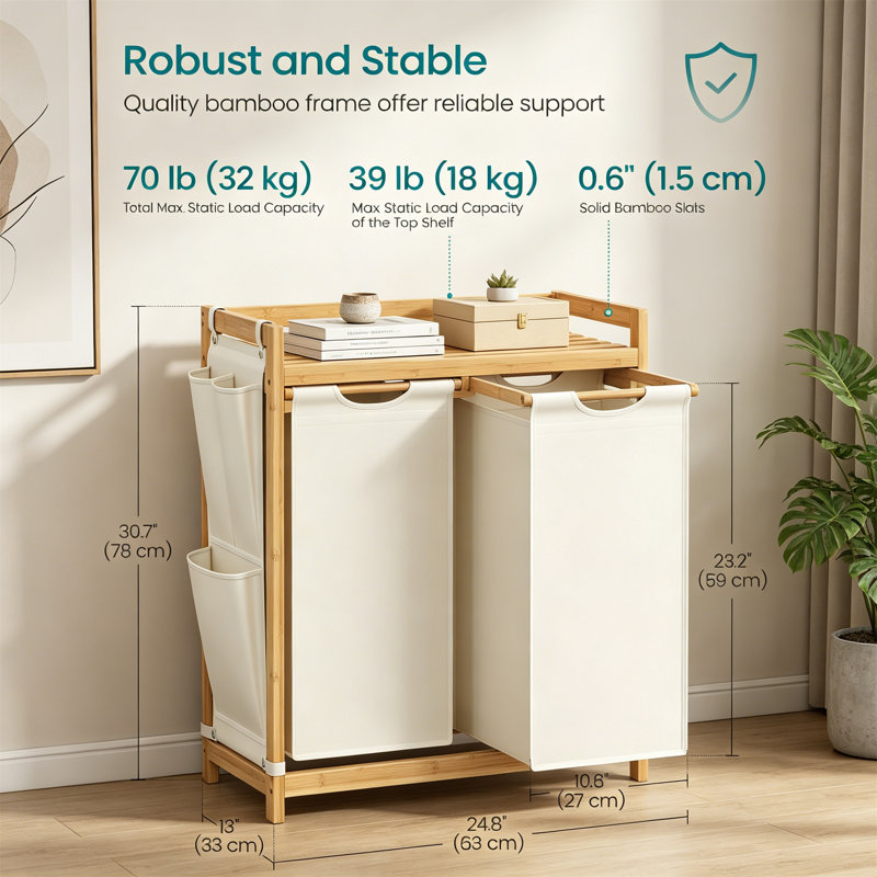 Bamboo Laundry Room Organiser