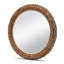 Maui - Miroir mural rond 36 po - Finition naturelle