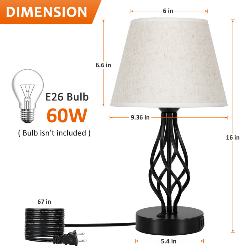 Metal USB Desk Lamp, Linen