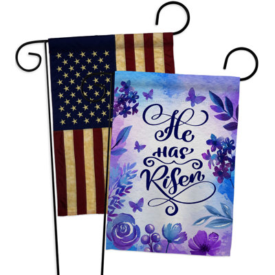 Drapeau de jardin à 2 faces en polyester / mélange de polyester 19 x 13 po