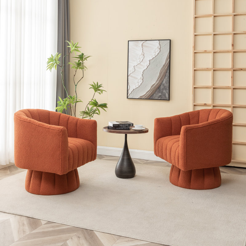 Fauteuil Aila, 100 % polyester orange