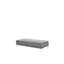 Grand rectangle contemporain en similicuir respirant gris antique avec pieds en métal, 1 pièce pour l'espace de vie principal, pièce épurée de 33 po de largeur