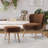 Upholstered Side Chair with Ottoman-1215658411