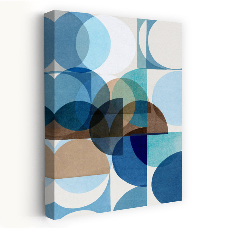 Echoes In Still Blue I! Art mural abstrait contemporain, H 60 po x l 40 po