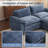 85.4 In'' Multi-Layer Cushion Loveseats With Ottoman-2116796717