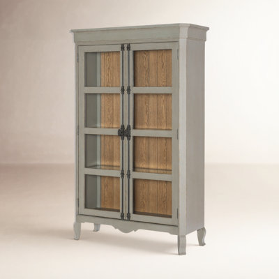 Country Living Oak Display Cabinet