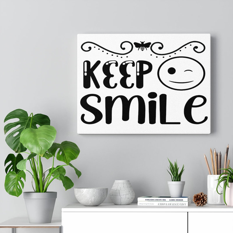 Keep Smile - Wrapped Canvas Print
