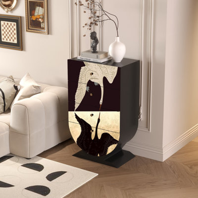 Commode d'appoint de rangement moderne à quatre tiroirs