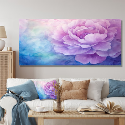 Pivoine lumineuse en pleine floraison I - décoration murale florale en métal, pivoine
