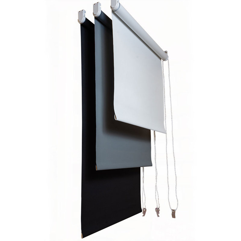 Cut to Size Blackout Roller Blind, White, 195 cm L x 80 cm W